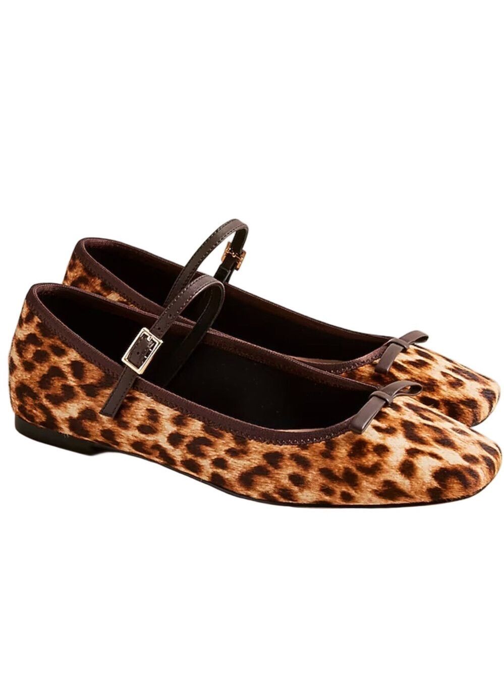 J. Crew New Leopard Print the Quinn Mary Jane flat sz 7.5 - Picture 2 of 11